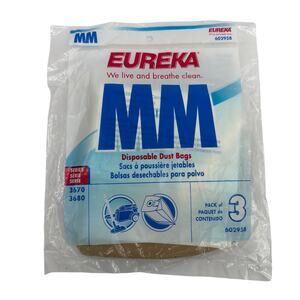 Eureka MM Disposable Vacuum Dust Bags 60295B Pack of 3 for Series 3670 3680
